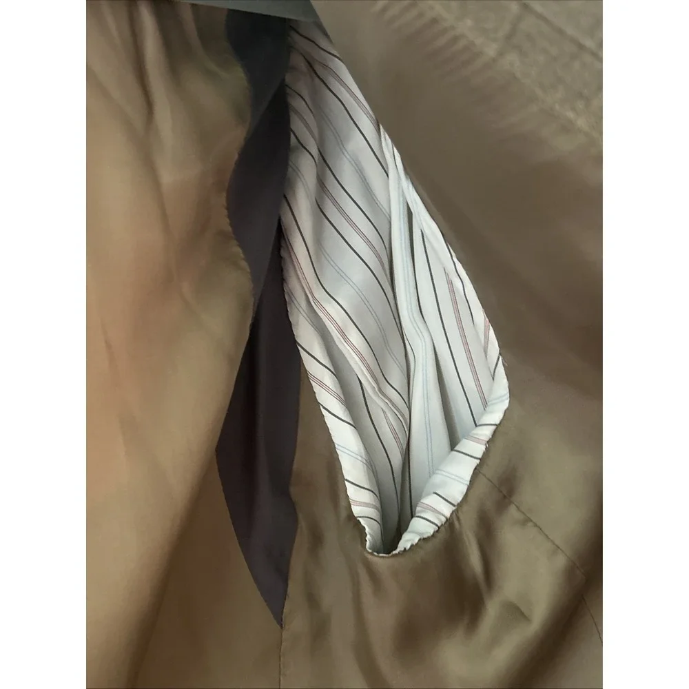 Ralph Lauren Sport Coat Mens 46R‎ Silk Wool Blazer Gold Brown Plaid Excellent